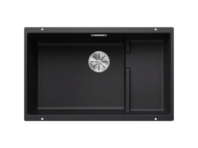 Υποένθετος Νεροχύτης Κουζίνας Blanco Subline 700-U Level 73 x 46 cm σε απόχρωση Nero. Κατασκευή από υλικό Silgranit Puradur με αντοχή στα χτυπήματα.