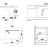 Υποένθετος Νεροχύτης Κουζίνας Blanco Subline 700-U Level 73 x 46 cm σε απόχρωση White.