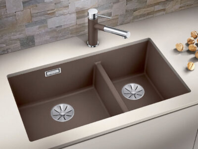 Υποένθετος Νεροχύτης Κουζίνας Blanco Subline 430/270-U 75 x 46 cm σε απόχρωση Coffee.