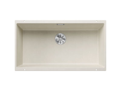 Υποένθετος Νεροχύτης Κουζίνας Blanco Subline 800-U 83 x 46 cm σε απόχρωση Soft White. Κατασκευή από υλικό Silgranit Puradur με αντοχή στα χτυπήματα.