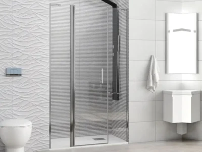 Καμπίνα ντουζιέρας από Τοίχο σε Τοίχο με Διαφανές Κρύσταλλο ασφαλείας Panex 600 CL 100 cm.
