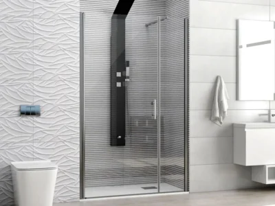 Καμπίνα ντουζιέρας από Τοίχο σε Τοίχο με Διαφανές Κρύσταλλο ασφαλείας S 5 CL 120 cm.