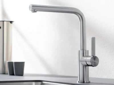 Μπαταρία Κουζίνας Blanco Lanora Inox Brushed. Περιστρεφόμενος κορμός.