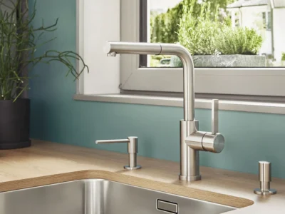 Μπαταρία Κουζίνας Νεροχύτη Blanco Lanora F-S με δυνατότητα Κατάκλισης.