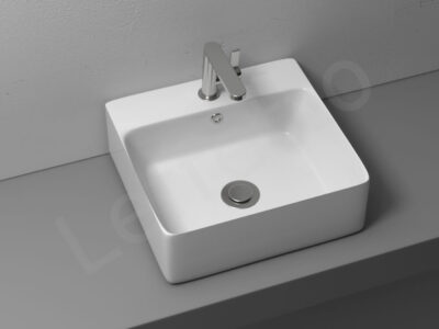 Επιτραπέζιος νιπτήρας μπάνιου Eros 42 x 40 cm με υπερχείλιση.