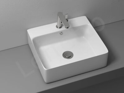 Επιτραπέζιος νιπτήρας μπάνιου Eros 46 x 42 cm με υπερχείλιση.