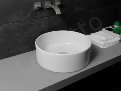 Επιτραπέζιος νιπτήρας μπάνιου Hola 46 x 46 cm χωρίς υπερχείλιση.