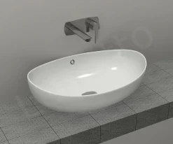 Επιτραπέζιος νιπτήρας μπάνιου Ovale 59 x 38 cm χωρίς υπερχείλιση