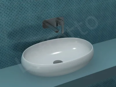 Επιτραπέζιος νιπτήρας μπάνιου Pascal 59 x 41 cm χωρίς υπερχείλιση.