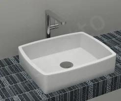 Επιτραπέζιος νιπτήρας μπάνιου Square 60 x 40 cm χωρίς υπερχείλιση
