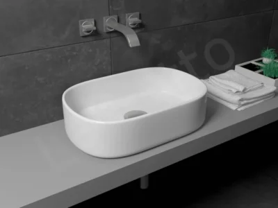 Επιτραπέζιος νιπτήρας μπάνιου River 56 x 35 cm χωρίς υπερχείλιση.