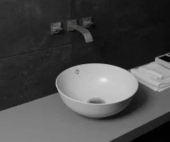 Επιτραπέζιος νιπτήρας μπάνιου Rose 38 x 38 cm χωρίς υπερχείλιση.