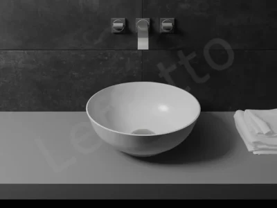 Επιτραπέζιος νιπτήρας μπάνιου Rose 42 x 42 cm χωρίς υπερχείλιση.