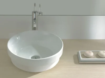 Επιτραπέζιος νιπτήρας μπάνιου Double 40 x 40 cm χωρίς υπερχείλιση.