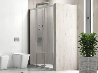 Καμπίνα ντουζιέρας από Τοίχο σε Τοίχο με Διαφανές Κρύσταλλο ασφαλείας Penta 300 CL 160 cm.