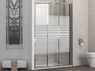 Καμπίνα ντουζιέρας από Τοίχο σε Τοίχο με Διαφανές Κρύσταλλο ασφαλείας Penta 300 LN 130 cm.