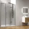 Καμπίνα ντουζιέρας από Τοίχο σε Τοίχο με Διαφανές Κρύσταλλο ασφαλείας Tinos CL-600 Chrome 140 cm.