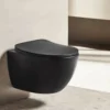 Κρεμαστή λεκάνη WC Τουαλέτας Free Rimless FE-322 Black Matt 51 cm από Υαλώδη πορσελάνη