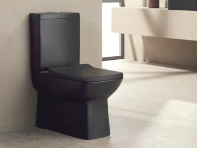 Λεκάνη τουαλέτας Χαμηλής Πίεσης με Καζάνι και Κάλυμα Quadro Black Matt 60 cm.