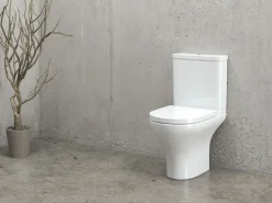 Λεκάνη τουαλέτας με Καζάνι, Κάλυμα και Μηχανισμό Amfipolis RND 61 cm.