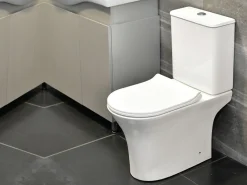 Λεκάνη τουαλέτας Χαμηλής Πίεσης με Καζάνι και Κάλυμα Elka Rimless 65 cm.