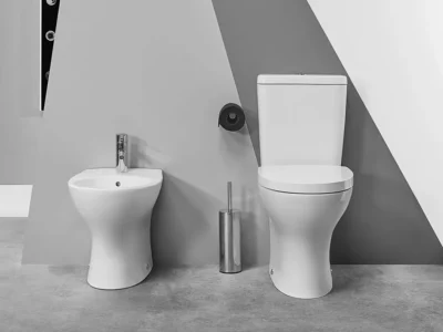 Λεκάνη τουαλέτας Χαμηλής Πίεσης με Καζάνι και Κάλυμα Sanitana Popart 64 cm.