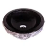 Επιτραπέζιος πέτρινος νιπτήρας μπάνιου Meteor Black 40 x 40 cm.