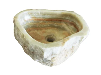 Επιτραπέζιος πέτρινος νιπτήρας μπάνιου A-60 36 X 33 cm.