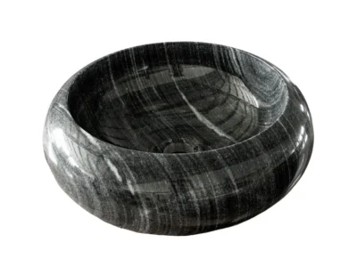 Επιτραπέζιος πέτρινος νιπτήρας μπάνιου C-1B 40 X 40 cm.