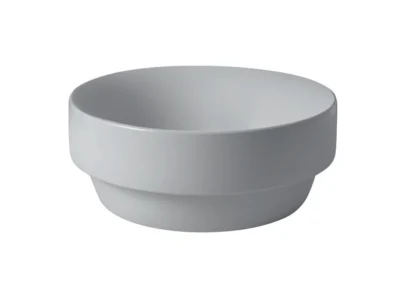 Επιτραπέζιος η Ένθετος νιπτήρας μπάνιου Ciotola Tondo Grey Matt Φ 45 cm χωρίς υπερχείλιση.