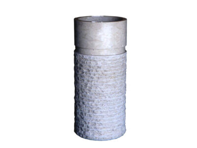 Επιδαπέδιος πέτρινος νιπτήρας μπάνιου Tube Beige 40 x 40 cm.