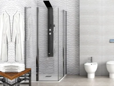Ορθογώνια καμπίνα ντουζιέρας με Διαφανές κρύσταλλο ασφαλείας Panex 100 REC 100 x 120 cm με 2 Ανοιγόμενες Πόρτες.