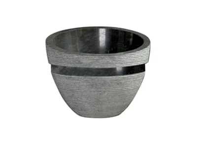 Επιτραπέζιος πέτρινος νιπτήρας μπάνιου Ratu Black 52 x 52 cm.