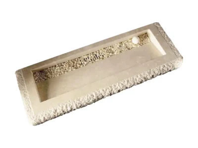 Επιτραπέζιος πέτρινος νιπτήρας μπάνιου Serena 150 x 50 cm.