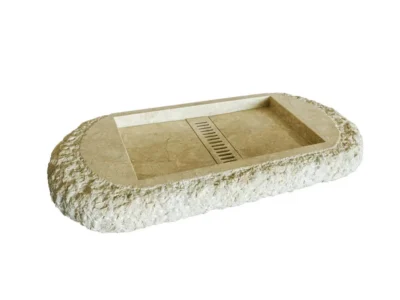 Επιτραπέζιος πέτρινος νιπτήρας μπάνιου Serena 150 x 50 cm.