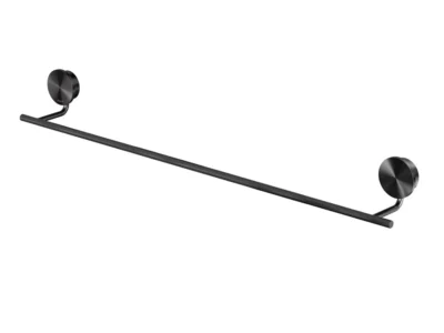 Μεταλλική πετσετοθήκη μπάνιου επιτοίχιας τοποθέτησης Geesa Opal Black Brushed PVD 7207-411. Κατασκευασμένη από Συμπαγή ορείχαλκο.