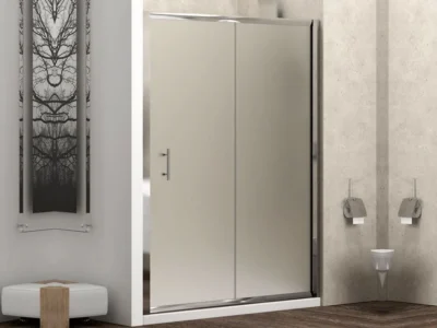 Καμπίνα ντουζιέρας από Τοίχο σε Τοίχο με Frost Κρύσταλλο ασφαλείας Flora 500 FR 140 cm. Με 1 Συρόμενο και 1 Σταθερό φύλλο.