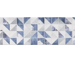 Κεραμικά πλακάκια Τοίχου μπάνιου Κόκκινης μάζας Egyna Azul Decor 20 x 60 cm. Με επιφάνεια Matt Satin, σε απομίμηση Τσιμεντοκονίας.