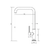 Μπαταρία Κουζίνας Eurorama 702517-111 Inox Matt. Με υψηλό περιστρεφόμενο ρουξούνι.