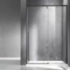 Καμπίνα ντουζιέρας από Τοίχο σε Τοίχο με Διαφανές Κρύσταλλο ασφαλείας Santorini 400 CL Gun Metal Matt 150 cm.