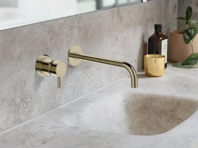 Επίτοιχη Μπαταρία Νιπτήρα Eveberg Abacus Gold.