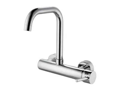 Μπαταρία Κουζίνας Νεροχύτη Eveberg Soly Chrome. Κατάλληλη για εγκατάσταση στον τοίχο. Με περιστρεφόμενο ρουξούνι Άνω Ροής.