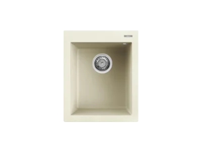 Νεροχύτης Κουζίνας Elleci Quadro 100 41 x 50 cm σε απόχρωση Granitek Bianco Antico.