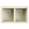 Νεροχύτης Κουζίνας Elleci Quadro 350 79 x 50 cm σε απόχρωση Granitek Bianco Antico.