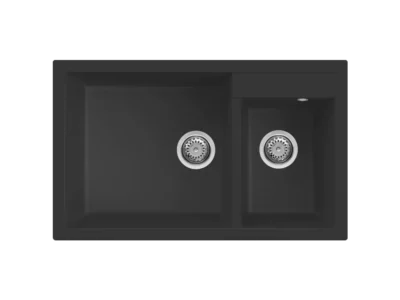 Νεροχύτης Κουζίνας Elleci Quadro 440 81 x 50 cm σε απόχρωση Metaltek Black Mat.