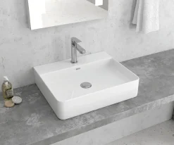 Επιτραπέζιος νιπτήρας μπάνιου LT 2173/S 50 x 42 cm White με υπερχείλιση.