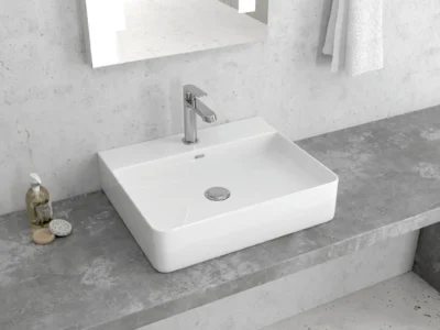 Επιτραπέζιος νιπτήρας μπάνιου LT 2173/S 50 x 42 cm White με υπερχείλιση.