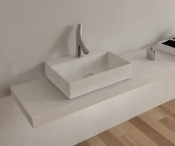 Επιτραπέζιος νιπτήρας μπάνιου Day 2082 51 x 36 cm White χωρίς υπερχείλιση.