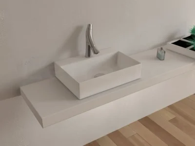 Επιτραπέζιος νιπτήρας μπάνιου Day 2082 51 x 36 cm White χωρίς υπερχείλιση.