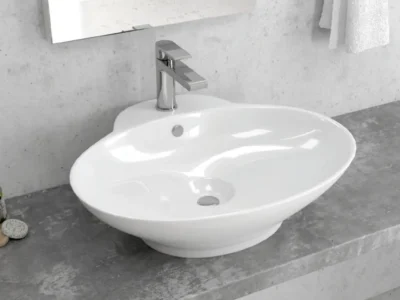 Επιτραπέζιος νιπτήρας μπάνιου LT-3072 61 x 50 cm White με υπερχείλιση.